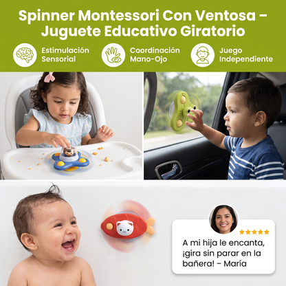 Spinner Montessori Con Ventosa – Juguete Educativo Giratorio