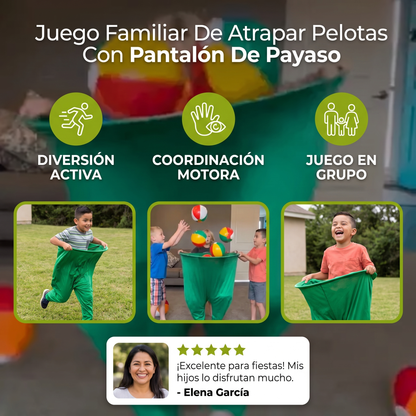 Juego Familiar De Atrapar Pelotas Con Pantalón De Payaso