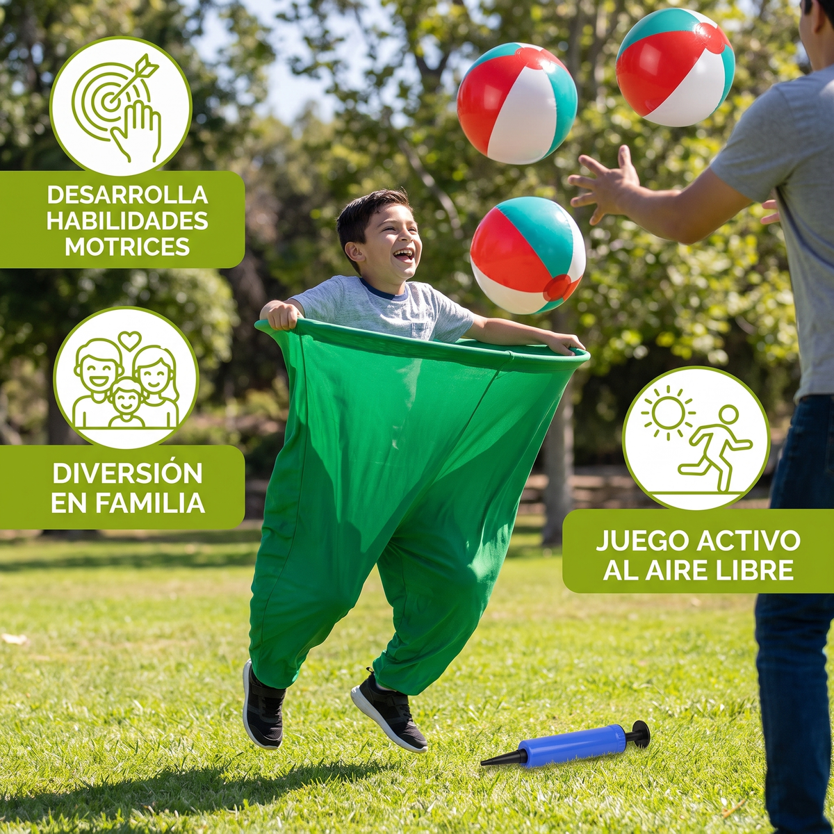 Juego Familiar De Atrapar Pelotas Con Pantalón De Payaso