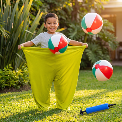 Juego Familiar De Atrapar Pelotas Con Pantalón De Payaso
