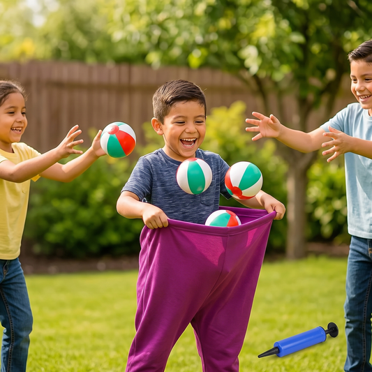 Juego Familiar De Atrapar Pelotas Con Pantalón De Payaso