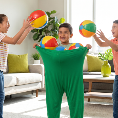 Juego Familiar De Atrapar Pelotas Con Pantalón De Payaso
