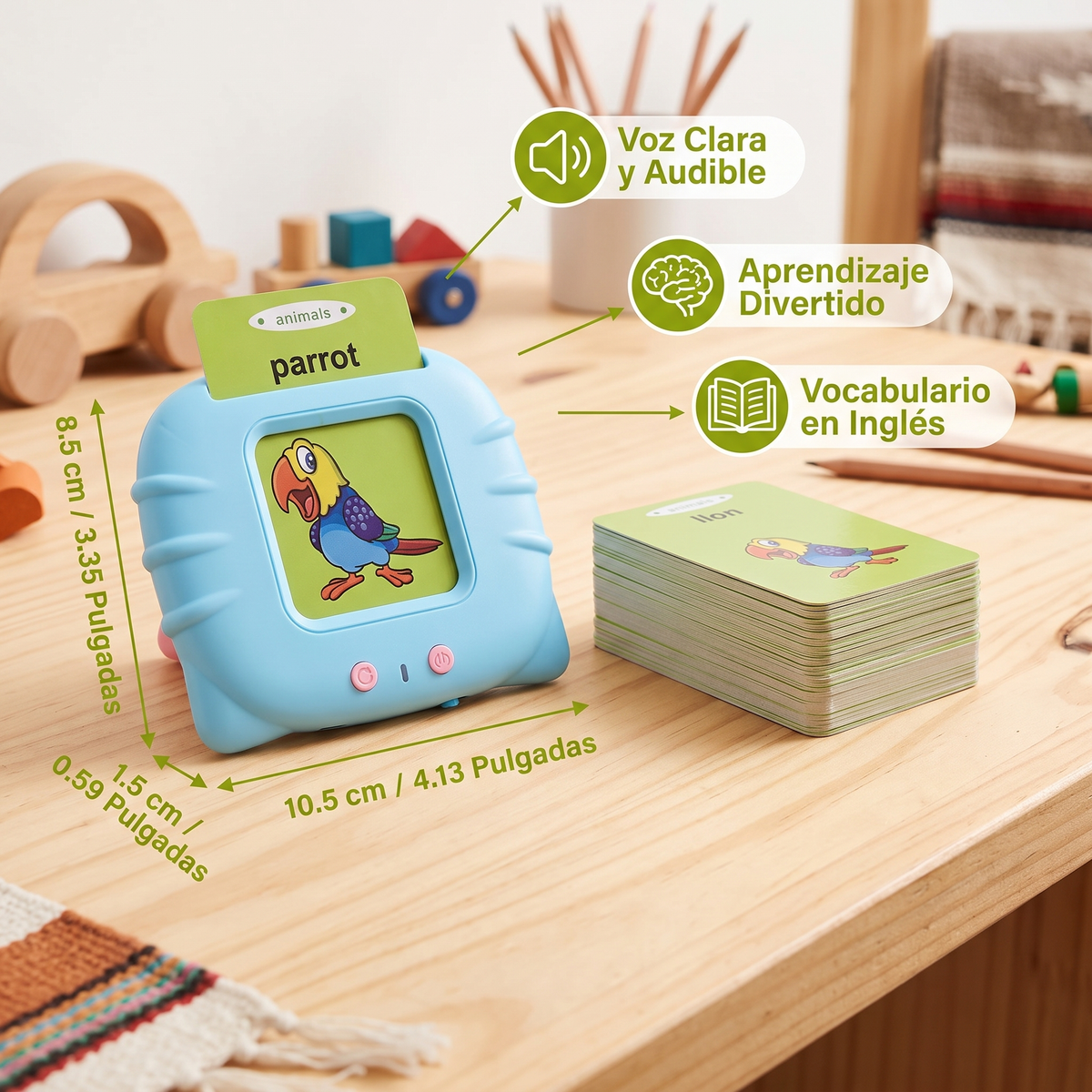 Tarjetas Educativas De Inglés Con Voz – Juego De Aprendizaje Interactivo Para Niños