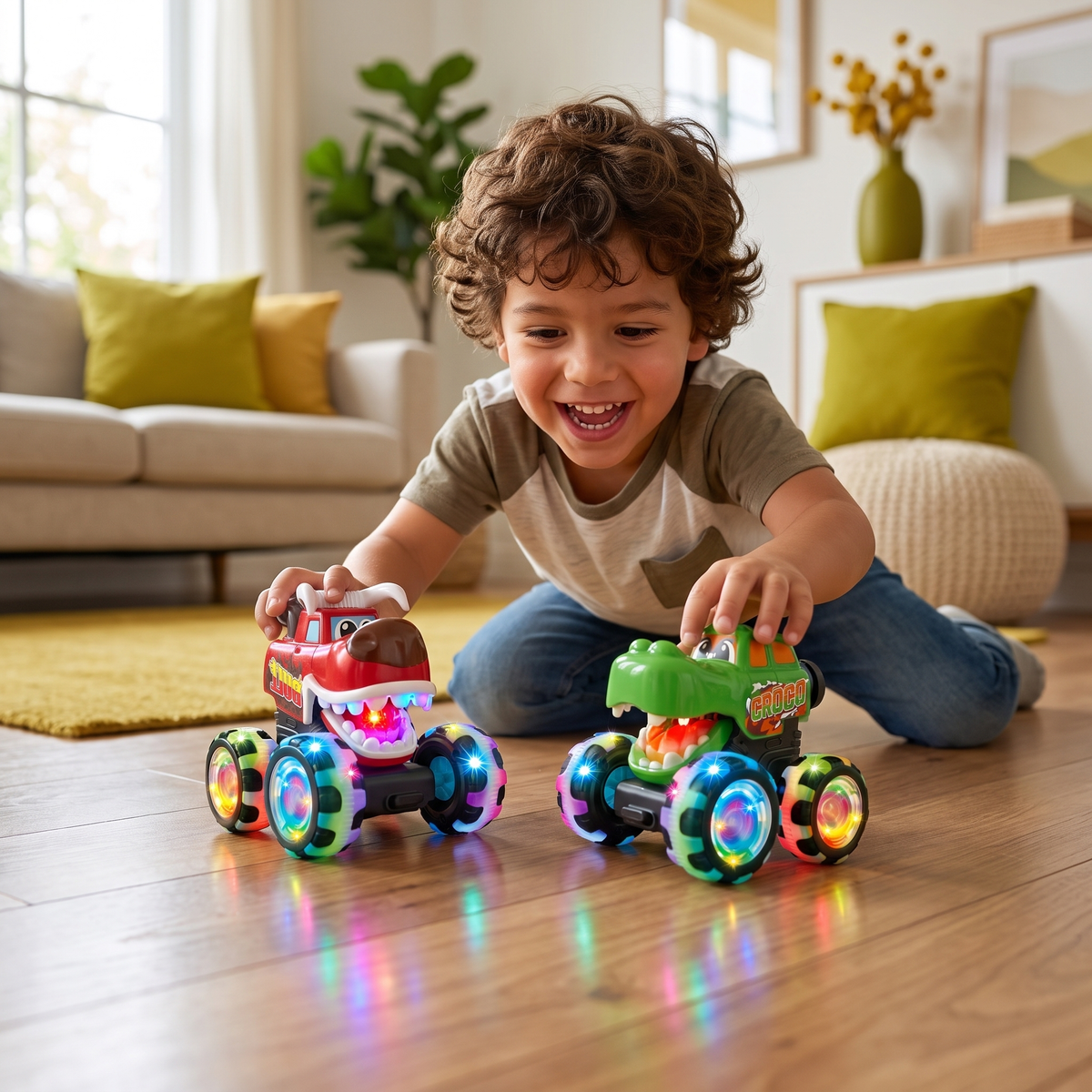 Camionetas Monstruo De Juguete Con Luces