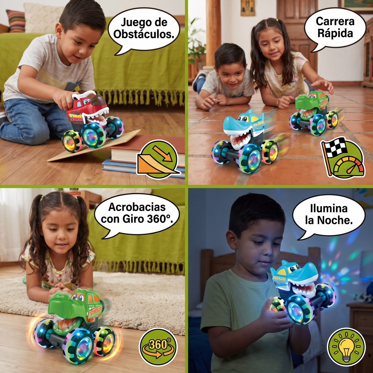 Camionetas Monstruo De Juguete Con Luces