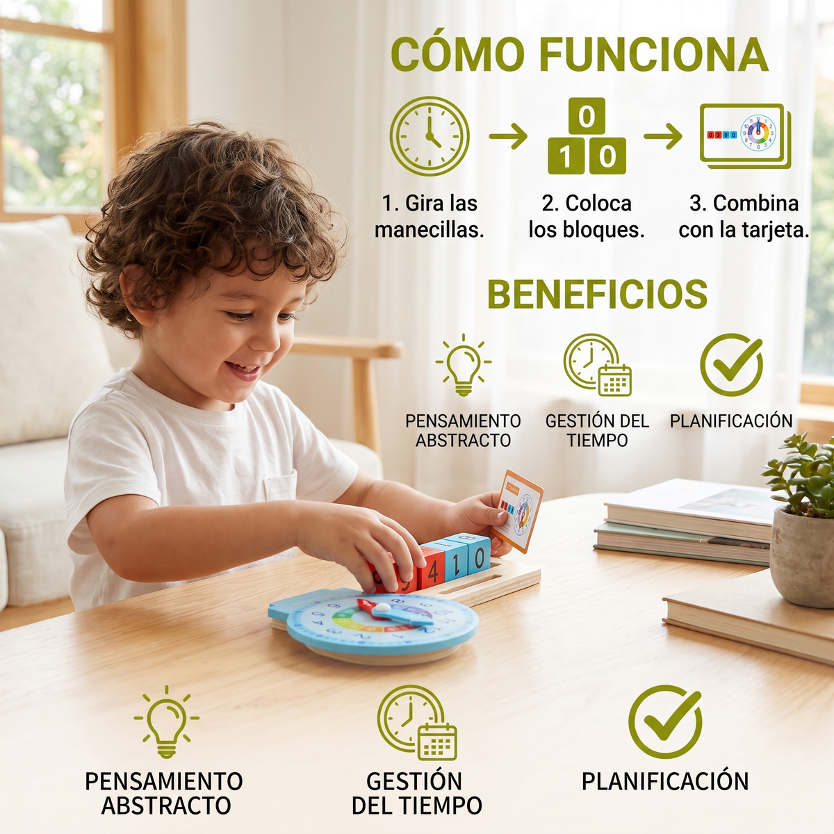 Reloj Montessori Educativo Para Aprender La Hora