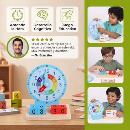 Reloj Montessori Educativo Para Aprender La Hora