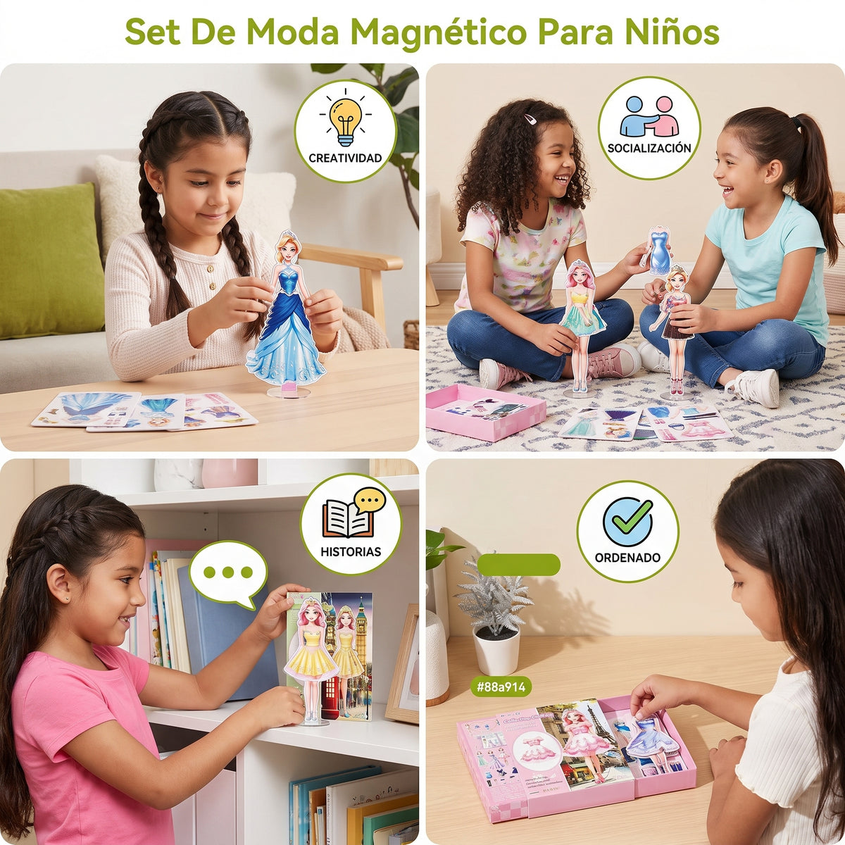 Set De Moda Magnético Para Niños