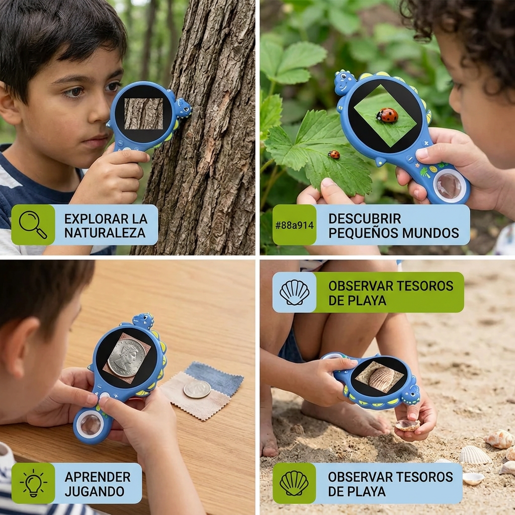 Microscopio De Video Para Niños Con Pantalla – Dispositivo Portátil De Exploración Para Pequeños Descubridores