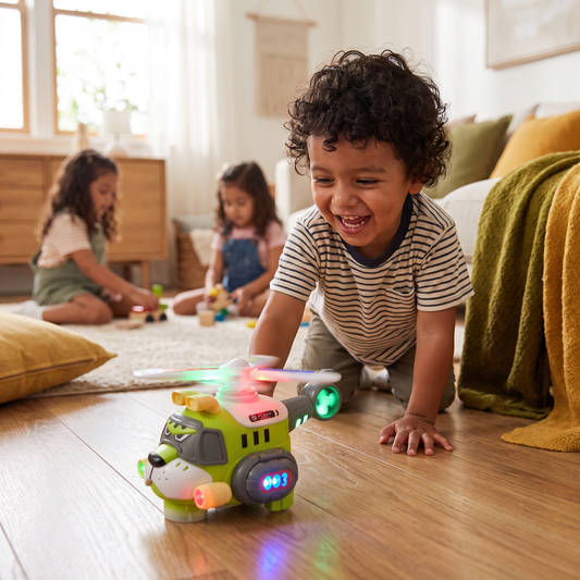 Avión Tigre Divertido Para Niños – Juguete Con Función De Giro 360°, Luces Y Sonido