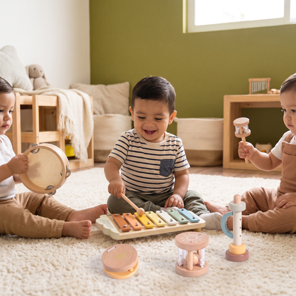 Set De Instrumentos Musicales De Madera Para Bebés – Juguete Sensorial De Música Y Sonidos De 6 Piezas