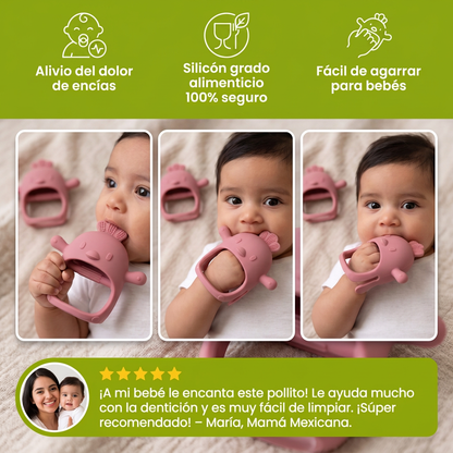 Mordedera De Silicón Para Bebé Con Diseño De Pollito – Juguete De Dentición De Silicón De Grado Alimenticio