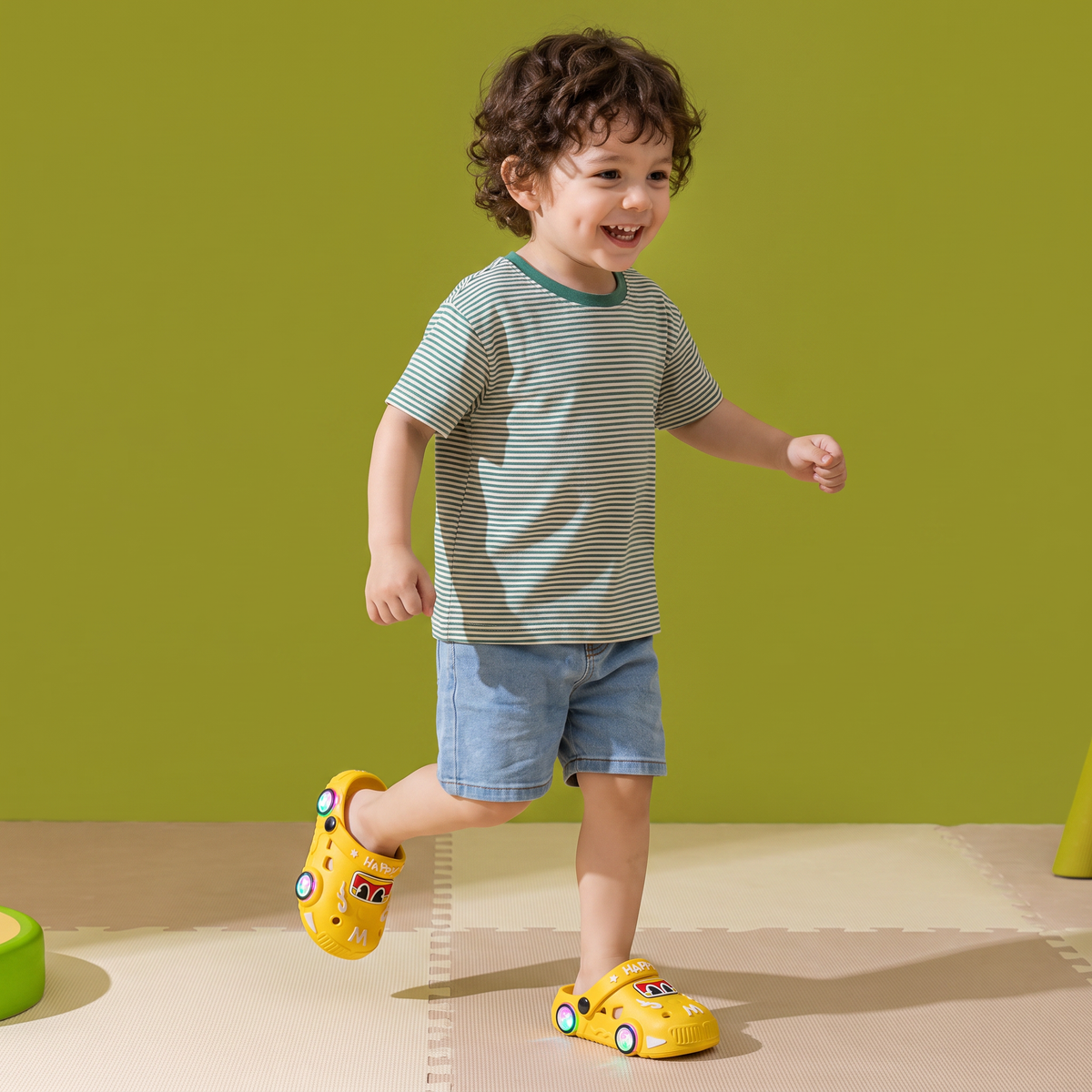 Sandalias De Auto Luminosas Para Niños – Chanclas De Baño Con Suela Antideslizante