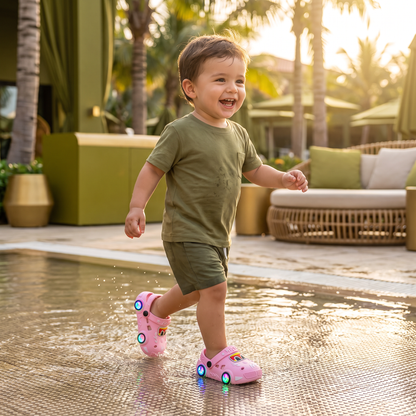 Sandalias De Auto Luminosas Para Niños – Chanclas De Baño Con Suela Antideslizante