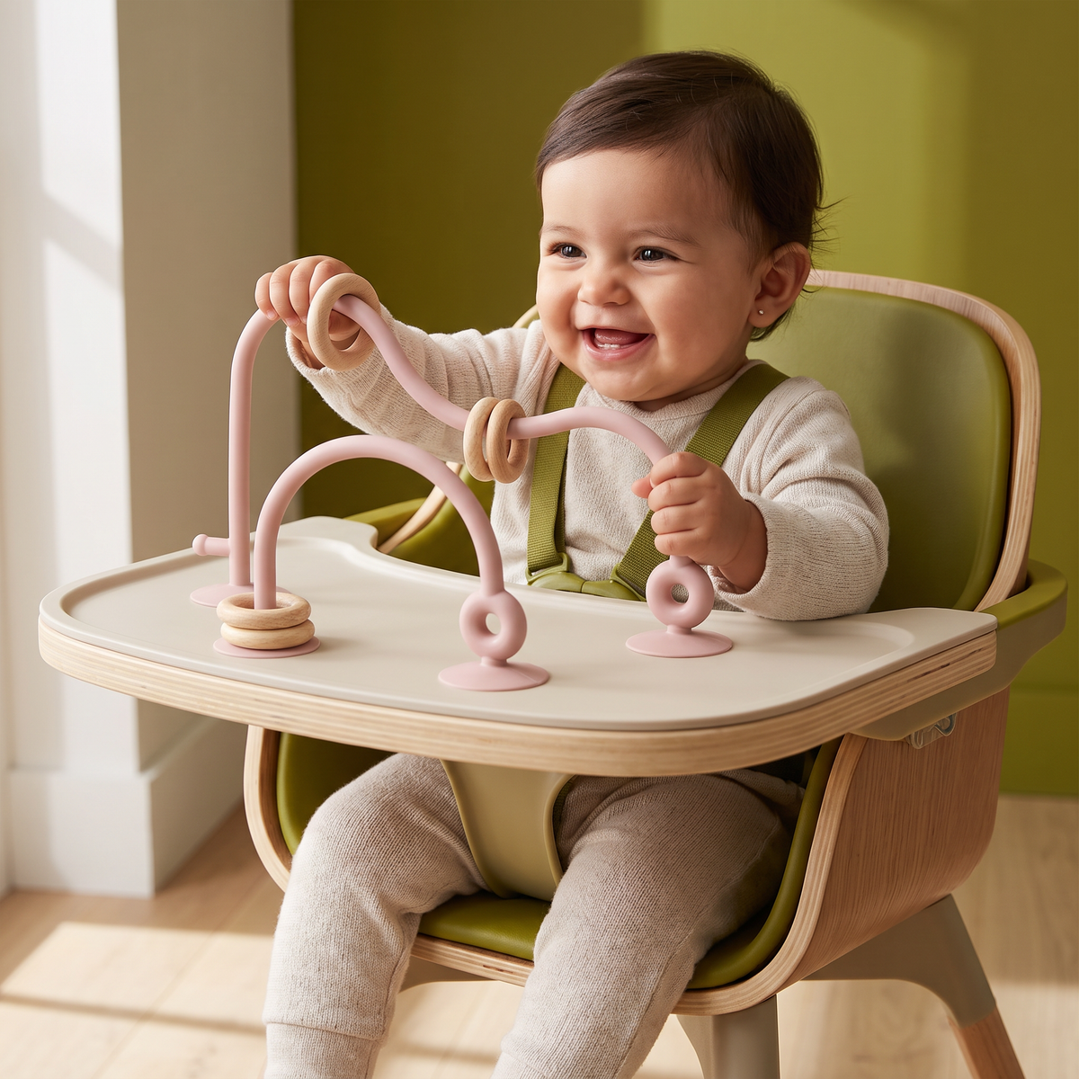 Juguete De Motricidad De Silicón Para Bebés – Juego De Aprendizaje Con Ventosa Para Mesa Y Silla Alta