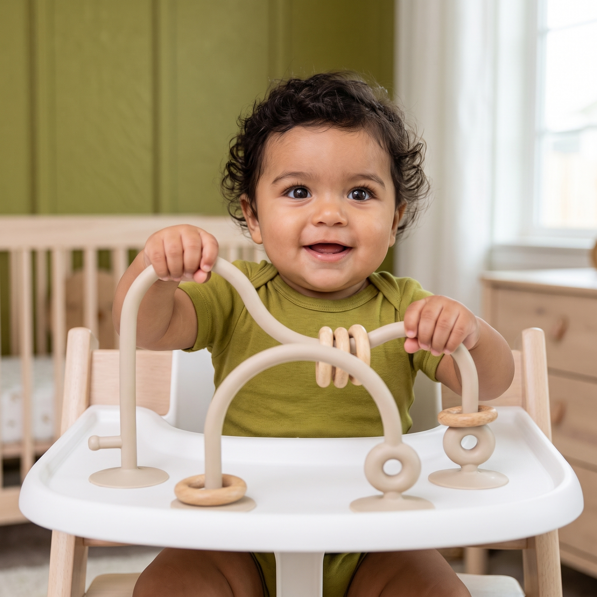 Juguete De Motricidad De Silicón Para Bebés – Juego De Aprendizaje Con Ventosa Para Mesa Y Silla Alta