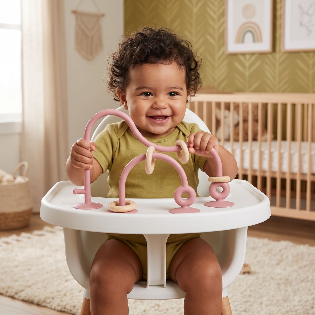 Juguete De Motricidad De Silicón Para Bebés – Juego De Aprendizaje Con Ventosa Para Mesa Y Silla Alta