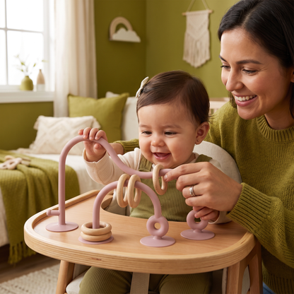 Juguete De Motricidad De Silicón Para Bebés – Juego De Aprendizaje Con Ventosa Para Mesa Y Silla Alta