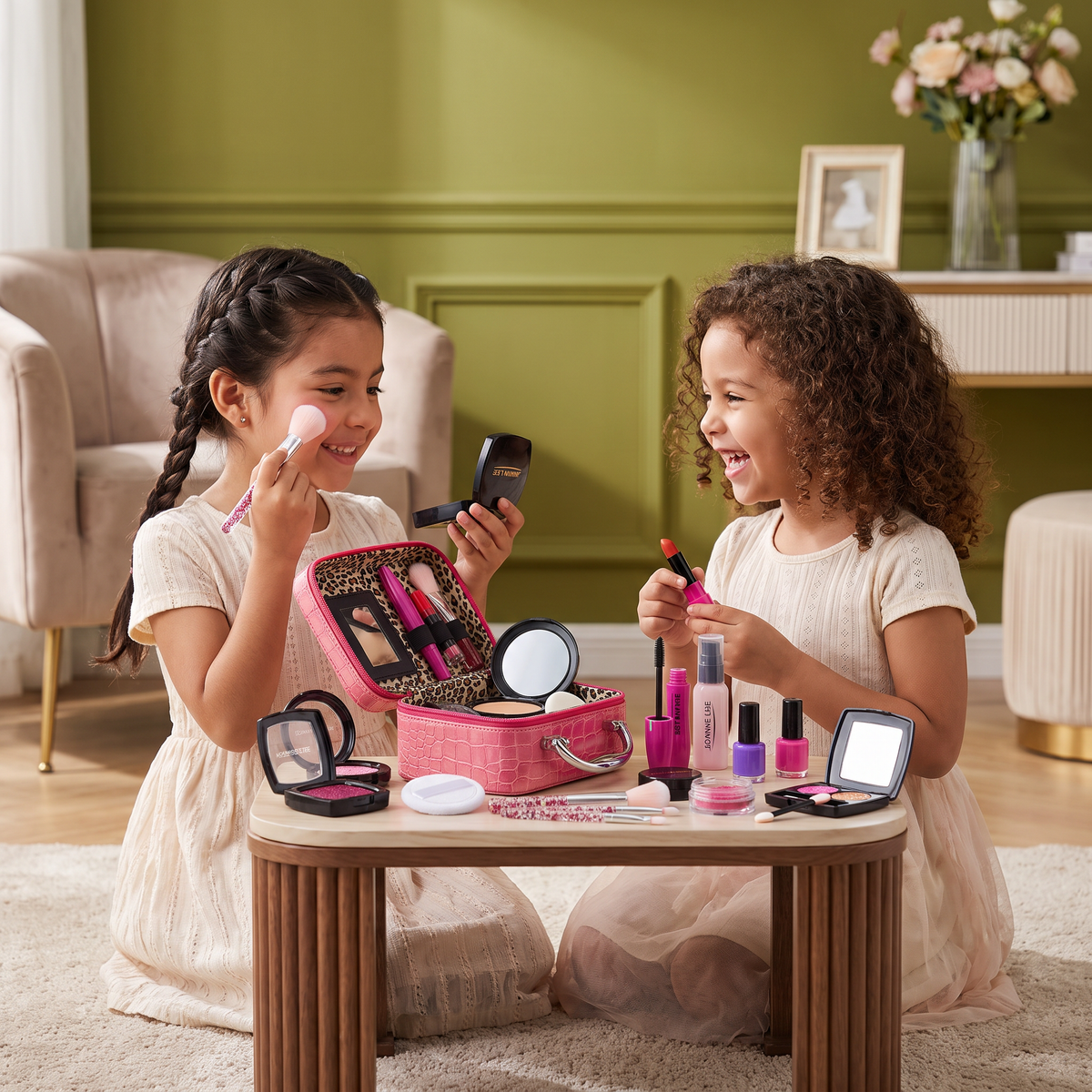 Set De Maquillaje Para Niñas – Kit De Maquillaje Infantil Seguro Con Práctico Estuche