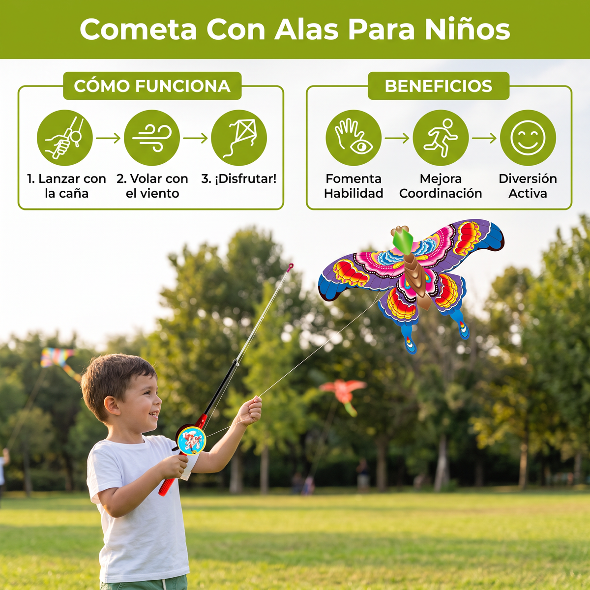 Cometa Con Alas Para Niños – Fomenta La Habilidad Y La Coordinación