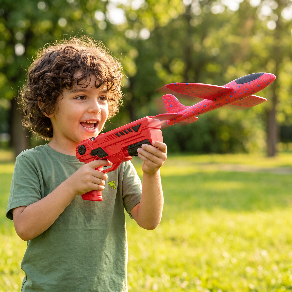 Lanzador De Aviones De Espuma Para Niños – Juguete Interactivo De Vuelo Con Función De Lanzamiento