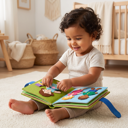 Libro De Actividades Montessori De Fieltro Para Niños – Vestirse, Clasificar Y Aprender Habilidades Cotidianas