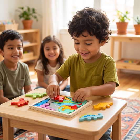 Rompecabezas Educativo De Madera Para Niños – Clasificación De Formas Y Colores, Juguete De Motricidad