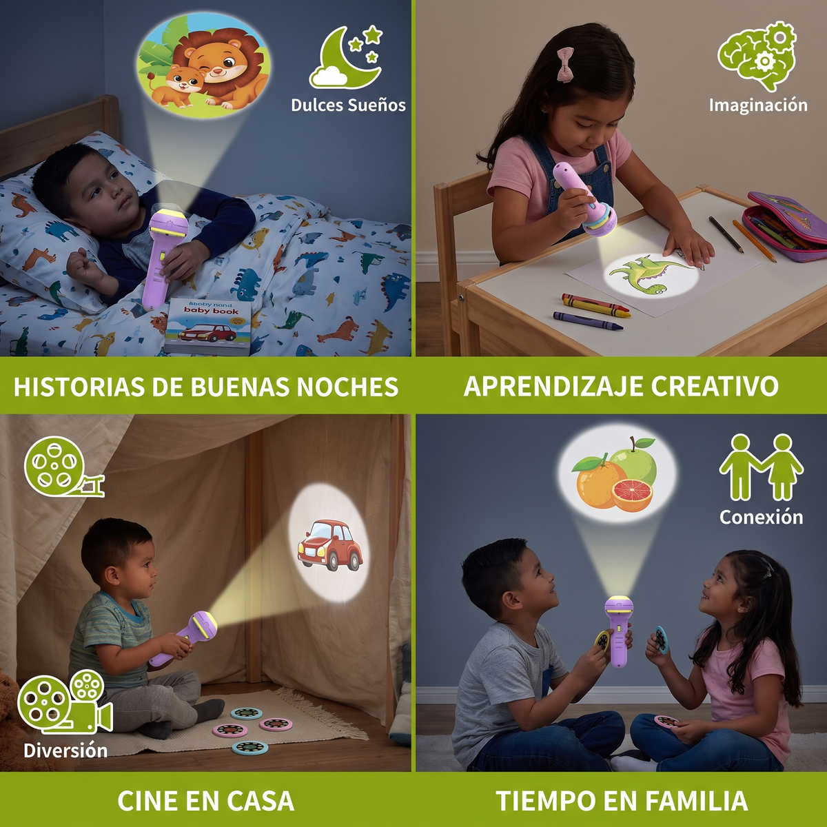 Linterna Proyectora Para Niños – Historias De Buenas Noches Y Juguete Educativo