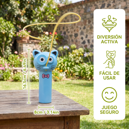 Lazo Giratorio Para Niños – Juguete De Cuerda Con Diseño De Gato