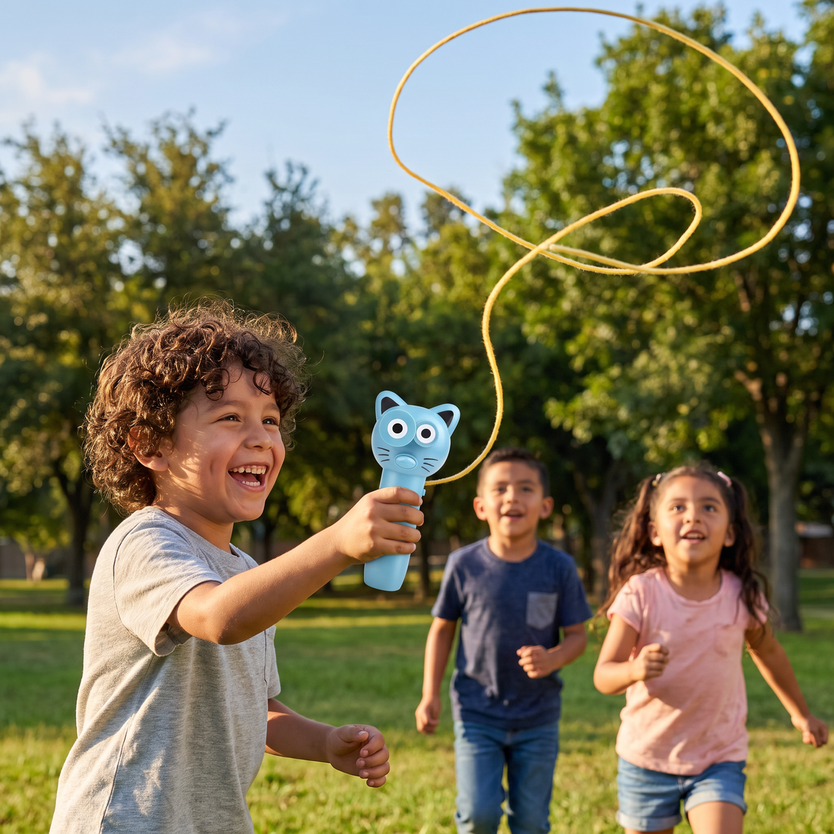 Lazo Giratorio Para Niños – Juguete De Cuerda Con Diseño De Gato