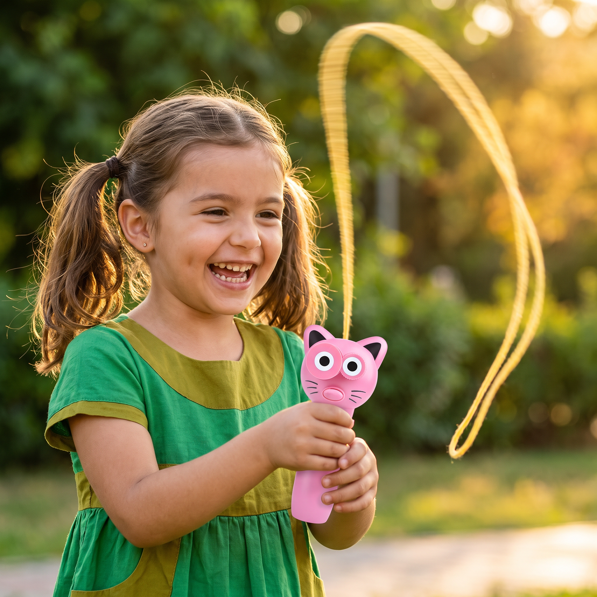 Lazo Giratorio Para Niños – Juguete De Cuerda Con Diseño De Gato