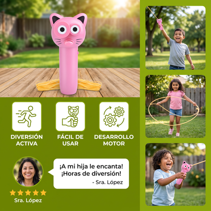 Lazo Giratorio Para Niños – Juguete De Cuerda Con Diseño De Gato