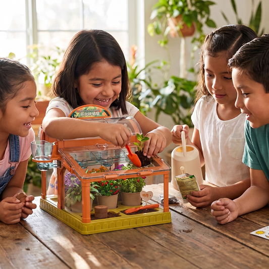Invernadero LED Para Niños De Acrílico – Set De Cultivo Interior Para Aprendizaje Divertido Y Plantación De Plantas
