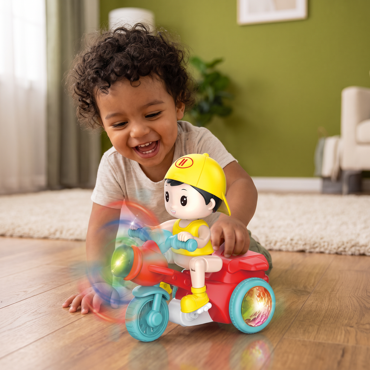 Juguete De Moto De Acrobacias Para Niños – Juguete Interactivo Con Luces Y Movimiento