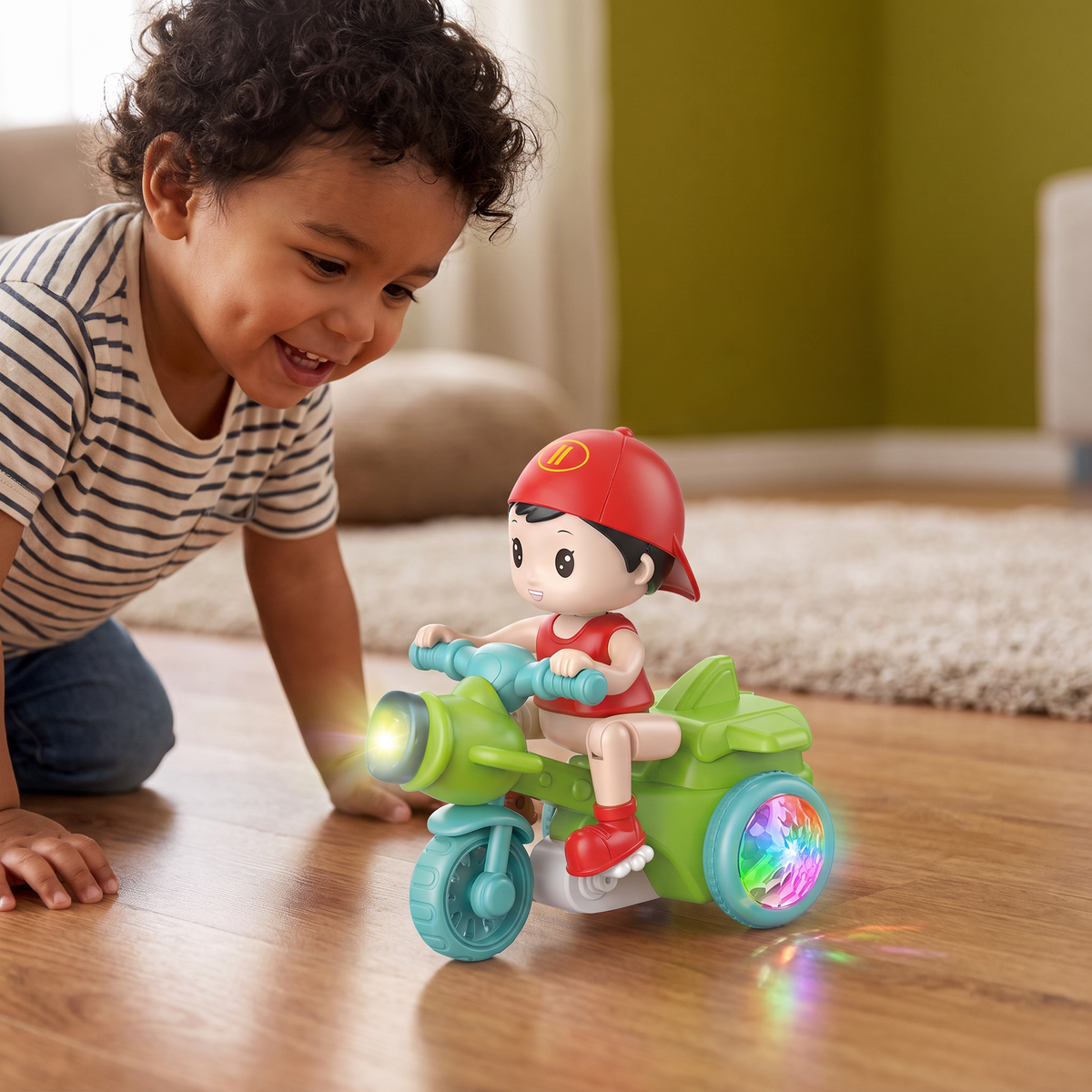 Juguete De Moto De Acrobacias Para Niños – Juguete Interactivo Con Luces Y Movimiento