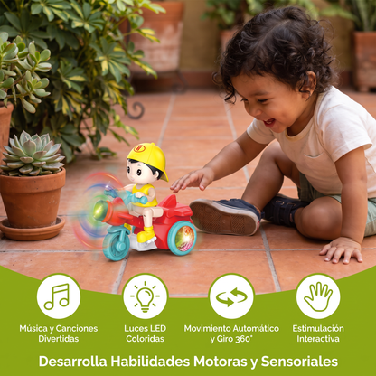 Juguete De Moto De Acrobacias Para Niños – Juguete Interactivo Con Luces Y Movimiento