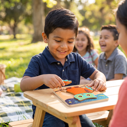 Rompecabezas 3D De Madera Para Niños – Juguete Educativo Con Animales Para Niños Pequeños