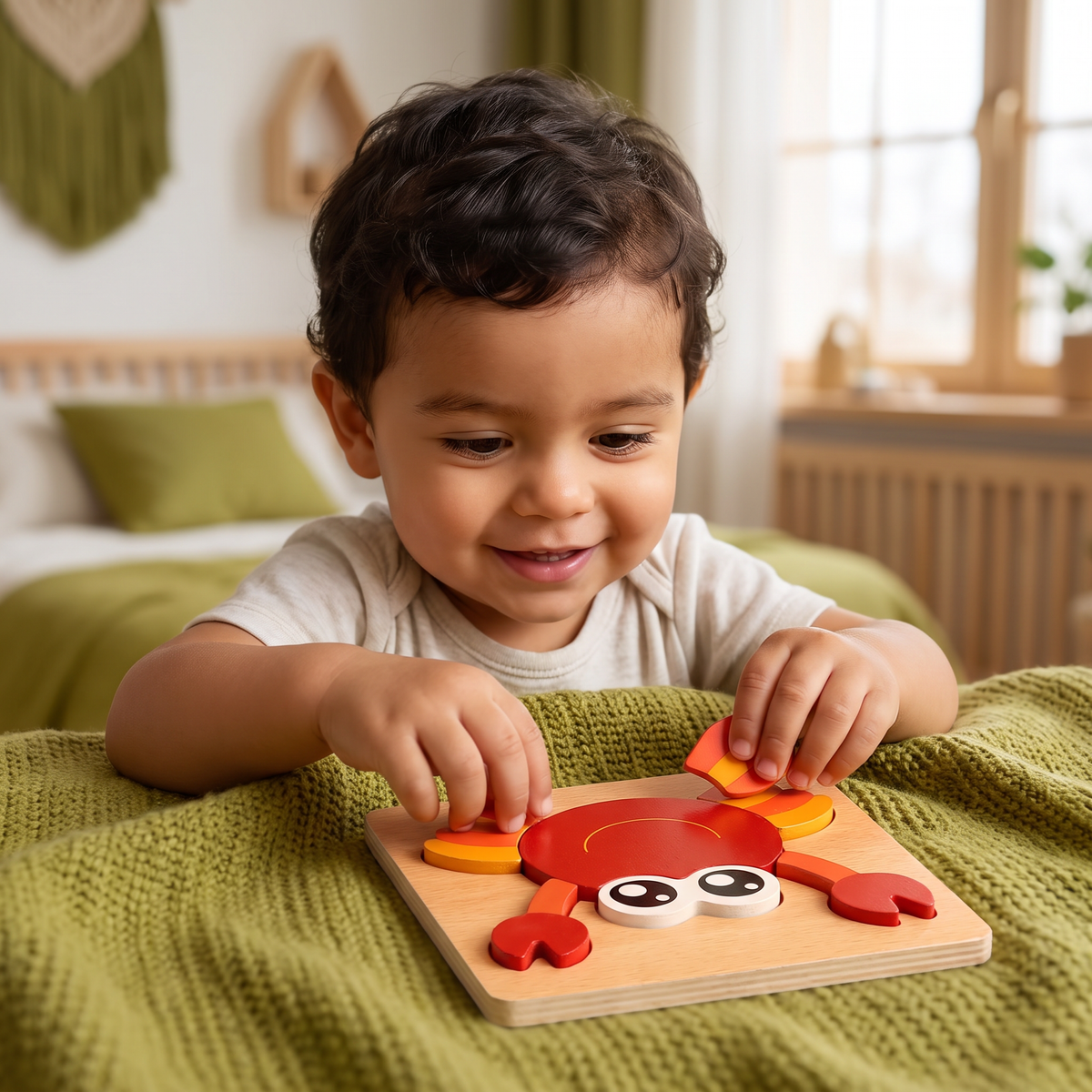 Rompecabezas 3D De Madera Para Niños – Juguete Educativo Con Animales Para Niños Pequeños
