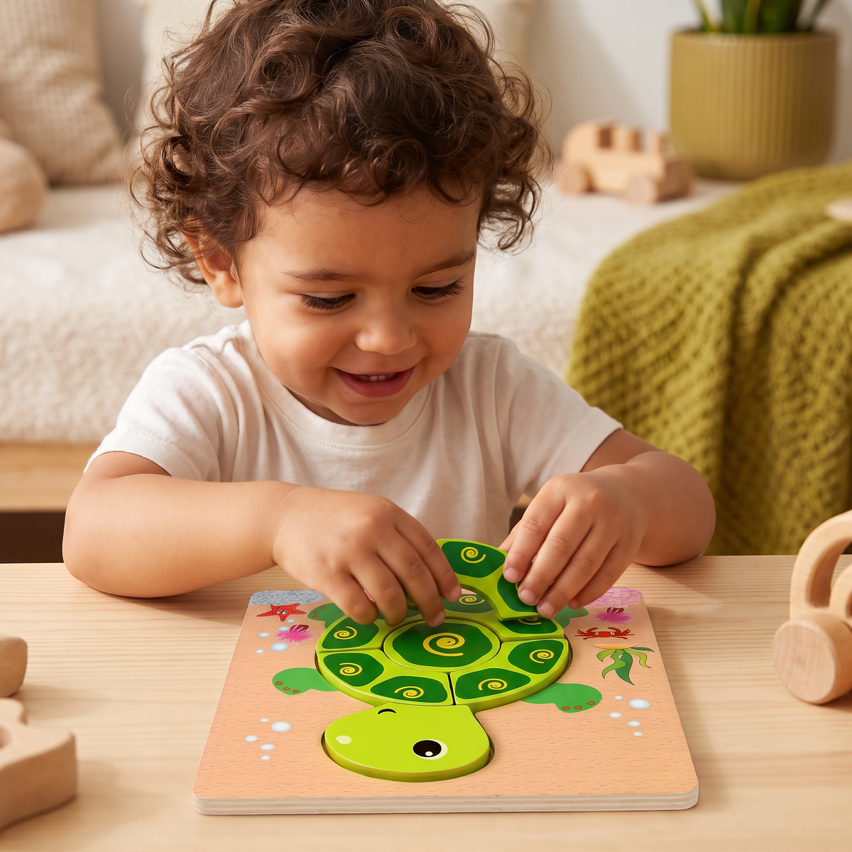 Rompecabezas 3D De Madera Para Niños – Juguete Educativo Con Animales Para Niños Pequeños