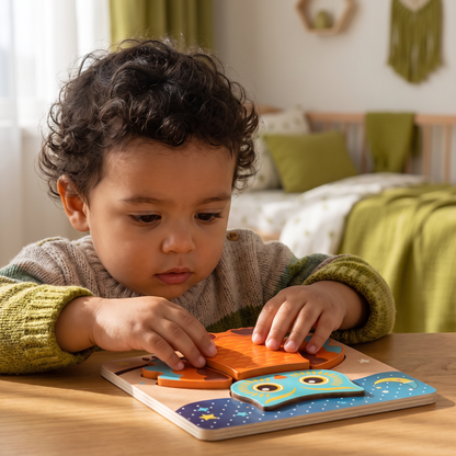 Rompecabezas 3D De Madera Para Niños – Juguete Educativo Con Animales Para Niños Pequeños