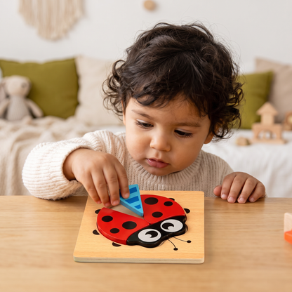 Rompecabezas 3D De Madera Para Niños – Juguete Educativo Con Animales Para Niños Pequeños