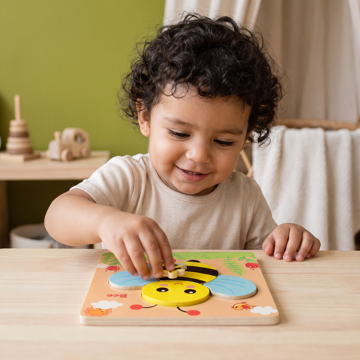 Rompecabezas 3D De Madera Para Niños – Juguete Educativo Con Animales Para Niños Pequeños