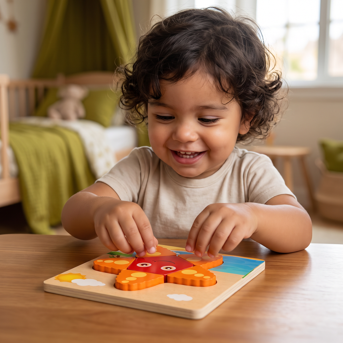 Rompecabezas 3D De Madera Para Niños – Juguete Educativo Con Animales Para Niños Pequeños