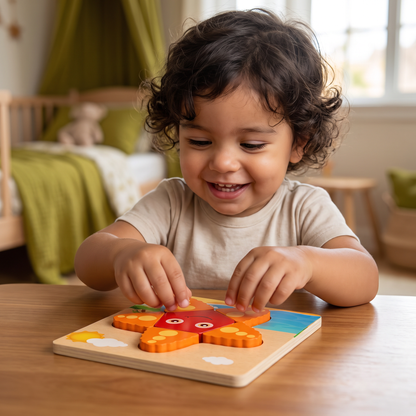 Rompecabezas 3D De Madera Para Niños – Juguete Educativo Con Animales Para Niños Pequeños