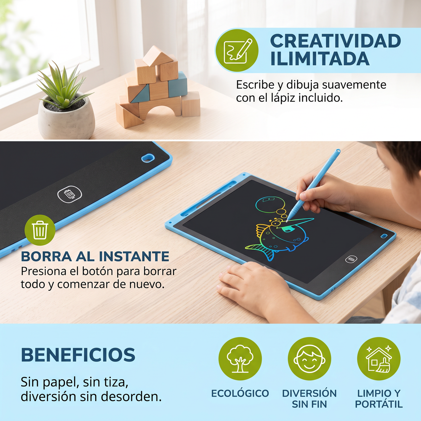 Pizarra Mágica De Dibujo Para Niños