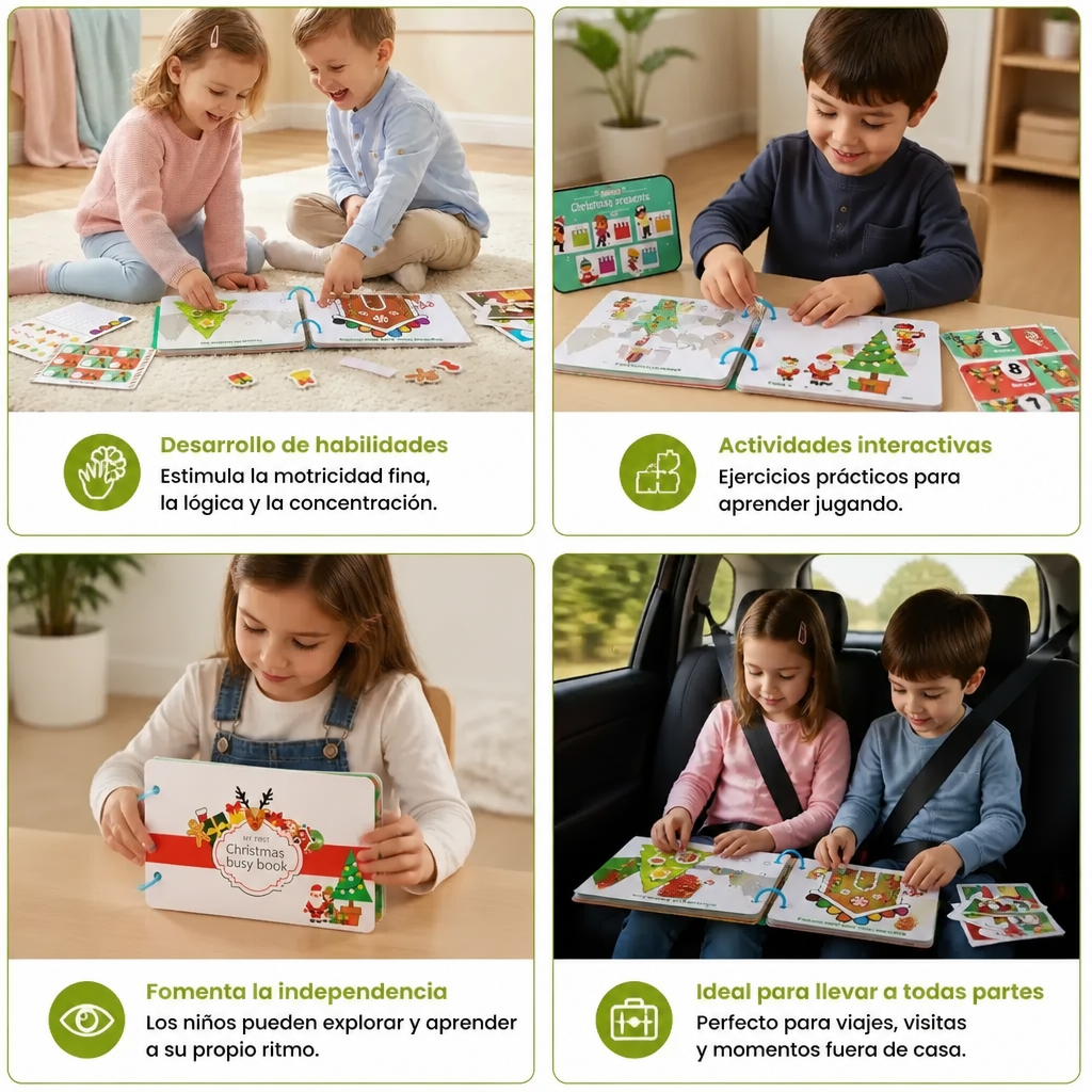 Libro Educativo Montessori De Cuentos De Navidad