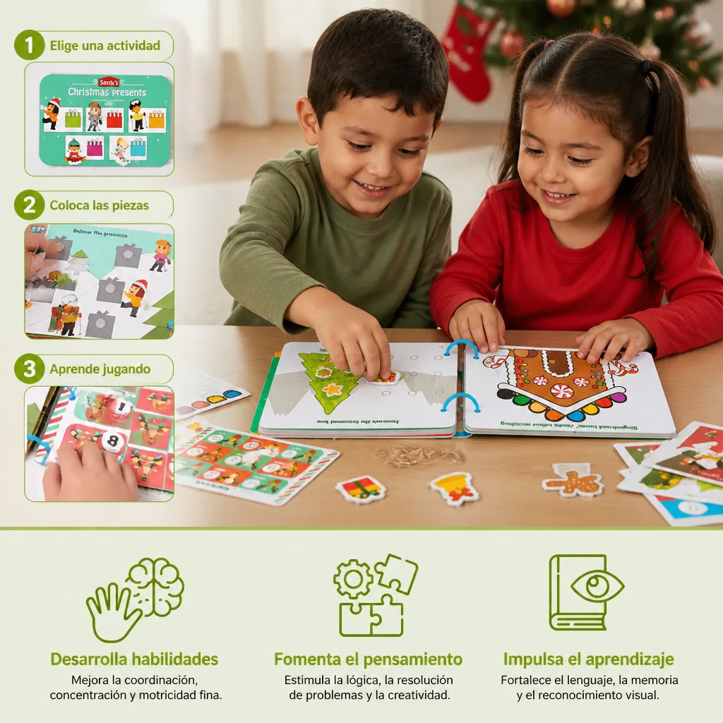 Libro Educativo Montessori De Cuentos De Navidad