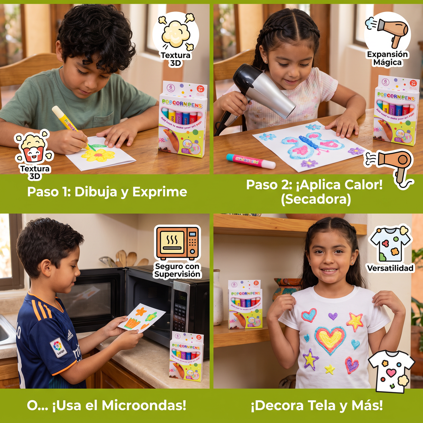 Lápices Mágicos De Palomitas Para Colorear