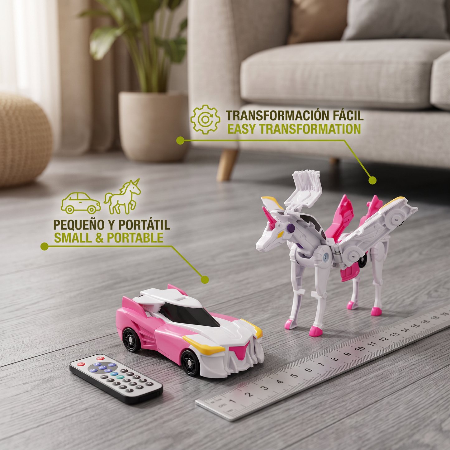 Autos De Juego Transformables De Unicornio