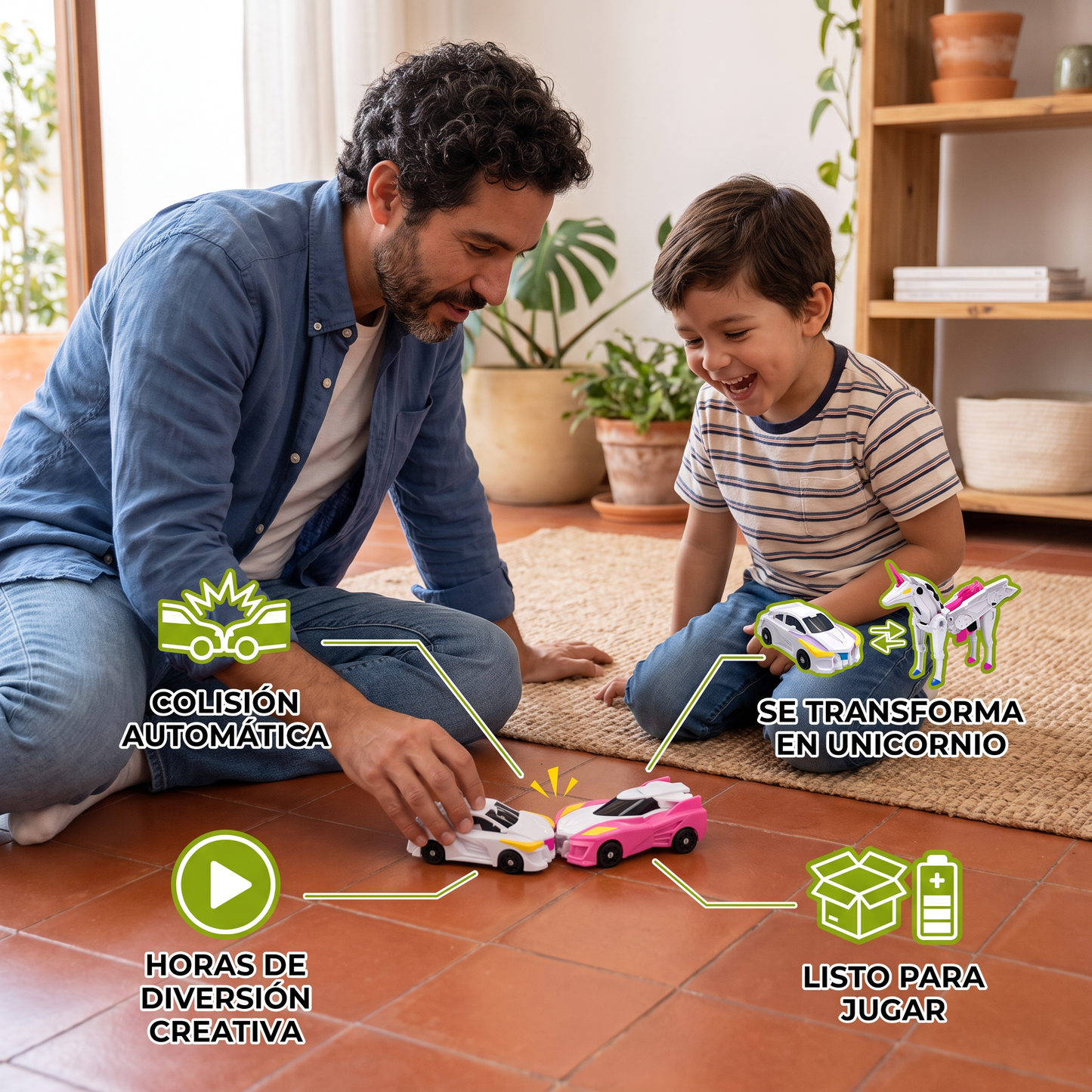 Autos De Juego Transformables De Unicornio